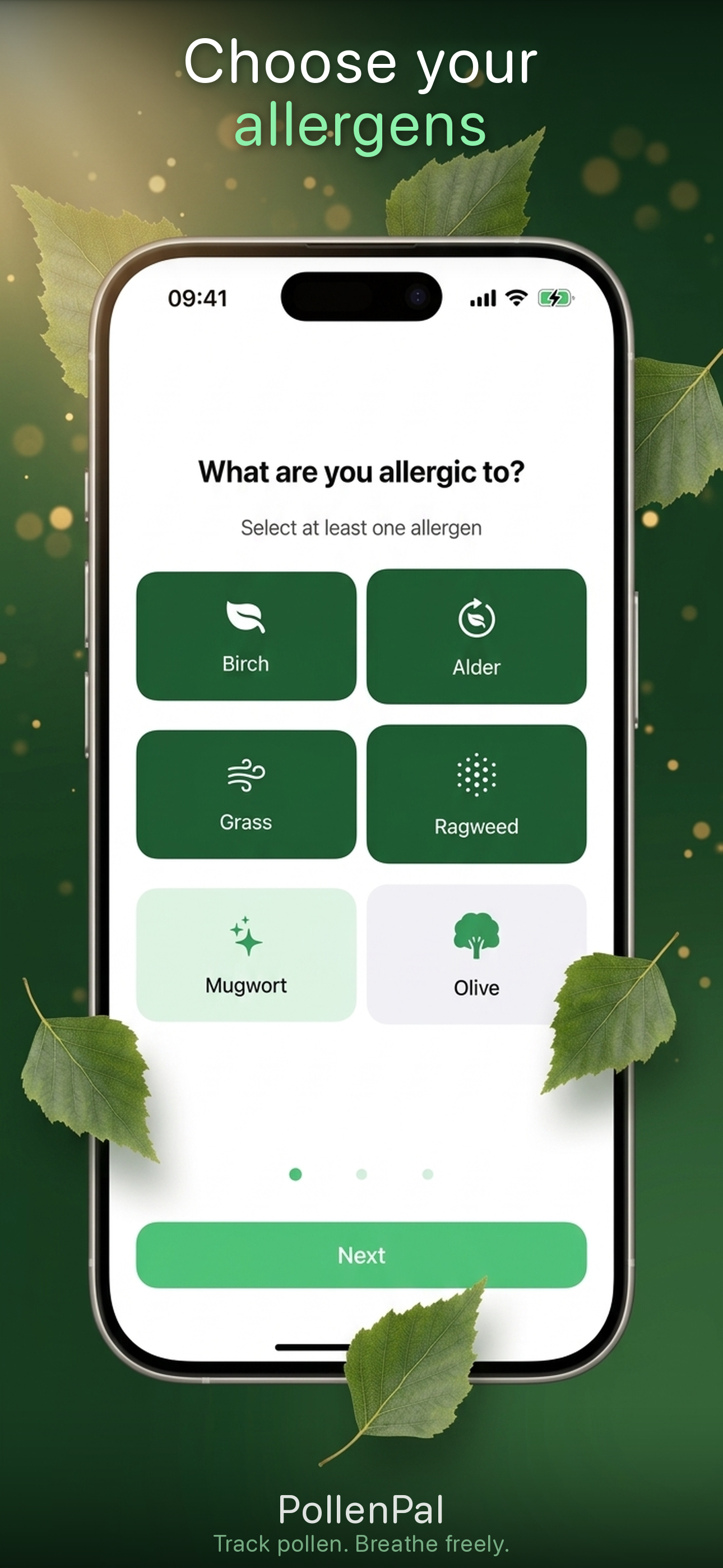 Choose your allergens